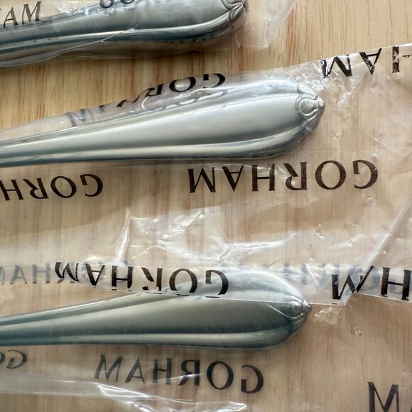 Vtg Gorham Melon Bud 5 Pc Hostess Set Frosted Stainless Flatware Elegant - Picture 4 of 4